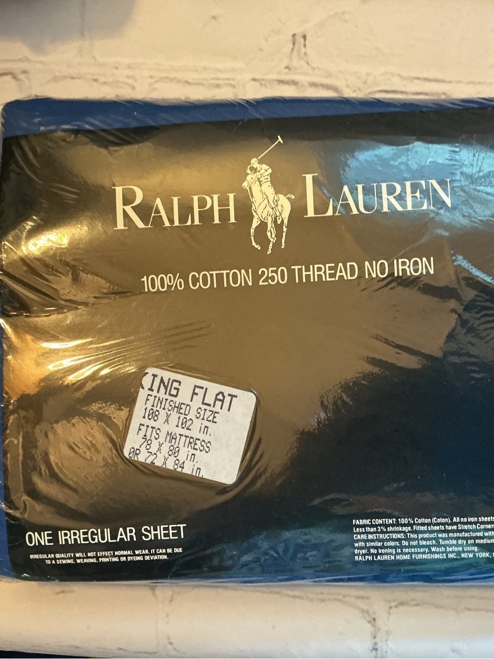 ✨ Ralph Lauren Polo King Flat Sheet NWT Cadet Blue